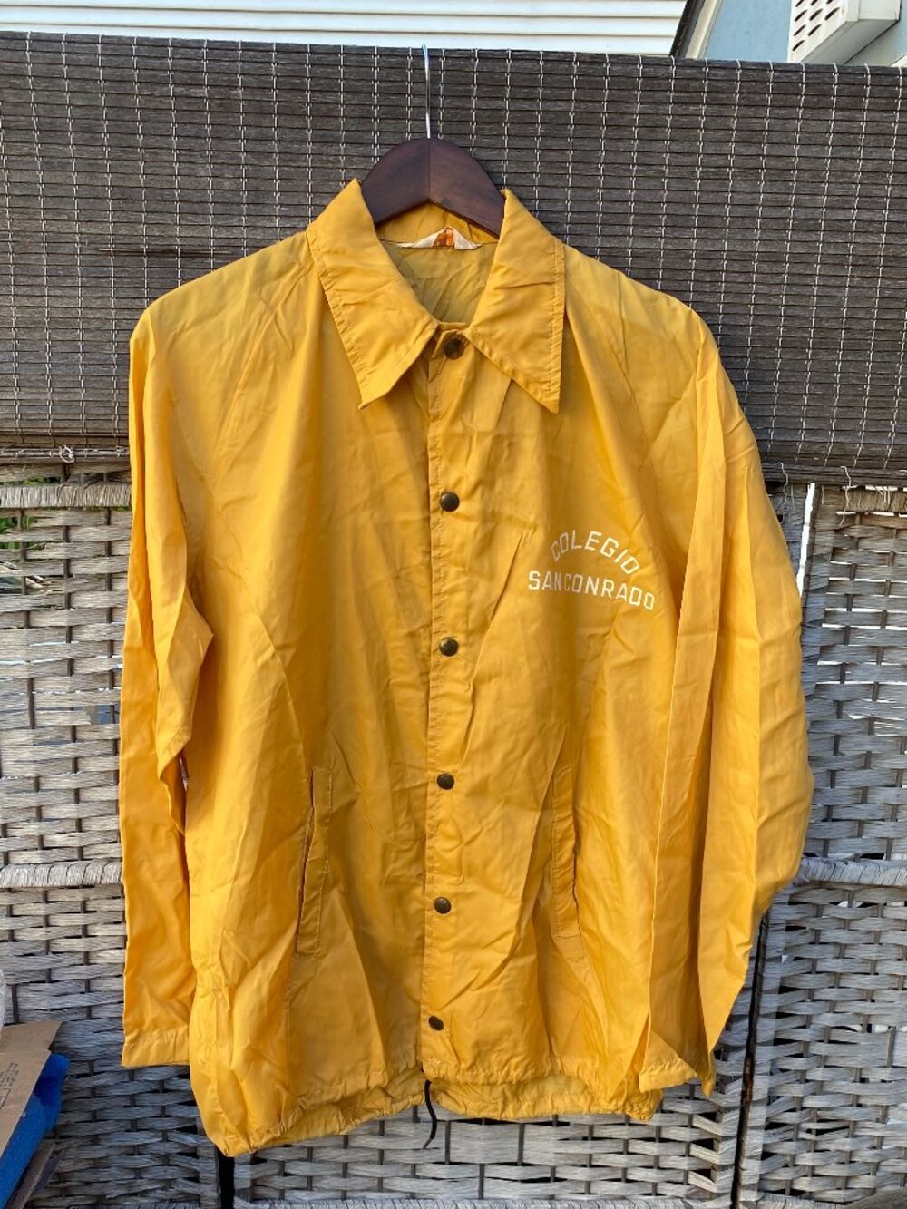 80s Colegio San Conrado Ponce Puerto Rico Track Windbreaker Jacket Vintage